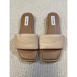 Steve Madden Women’s  5.5  Sandra Sandal Slip On Beige Nude